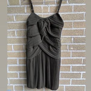 NWOT Ruffle dress in army green